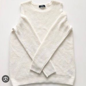 Cream Mossimo Open Shoulder Sweater